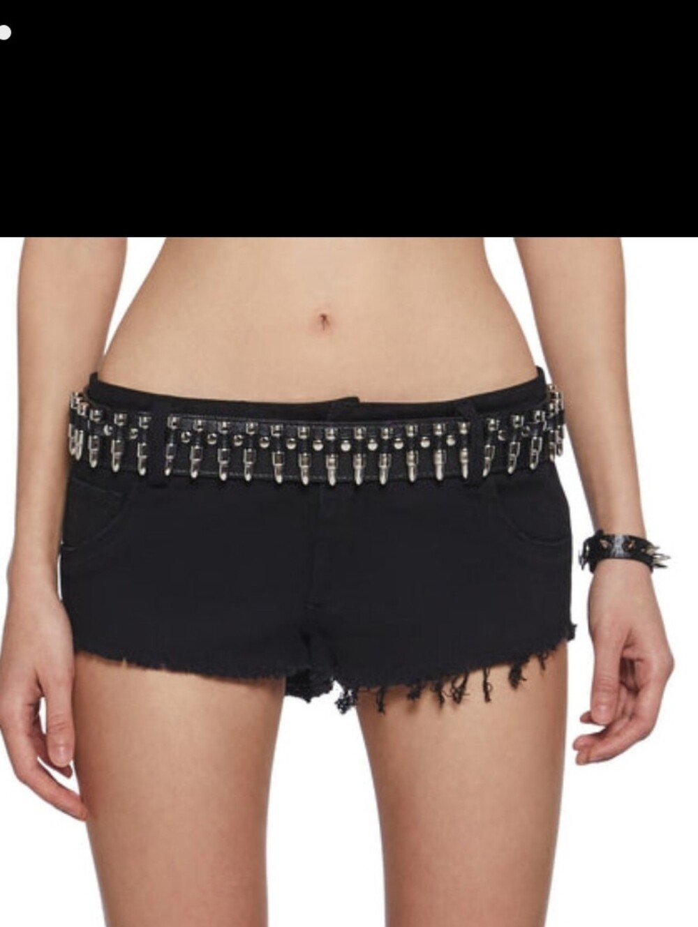 Nwt Dolls Kill XXL MOSHPIT Diaries Twil SHORTS W BULLET BELT